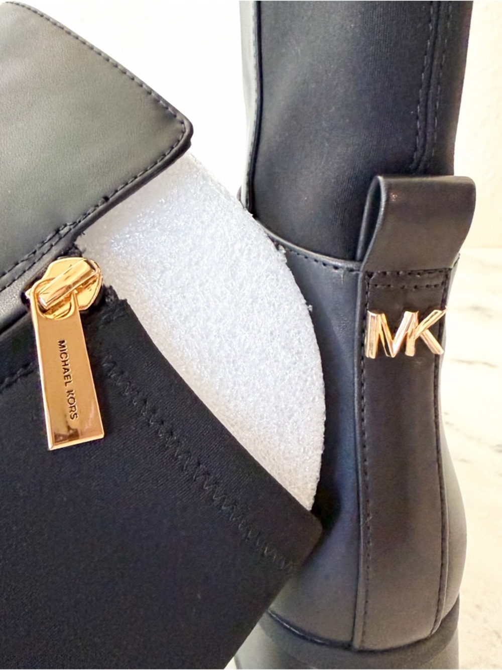 MICHAEL Michael Kors Lex Black Faux Leather Tall Boots - Picture 9 of 10